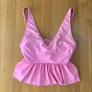 Kortni Jeane peplum tank swim top